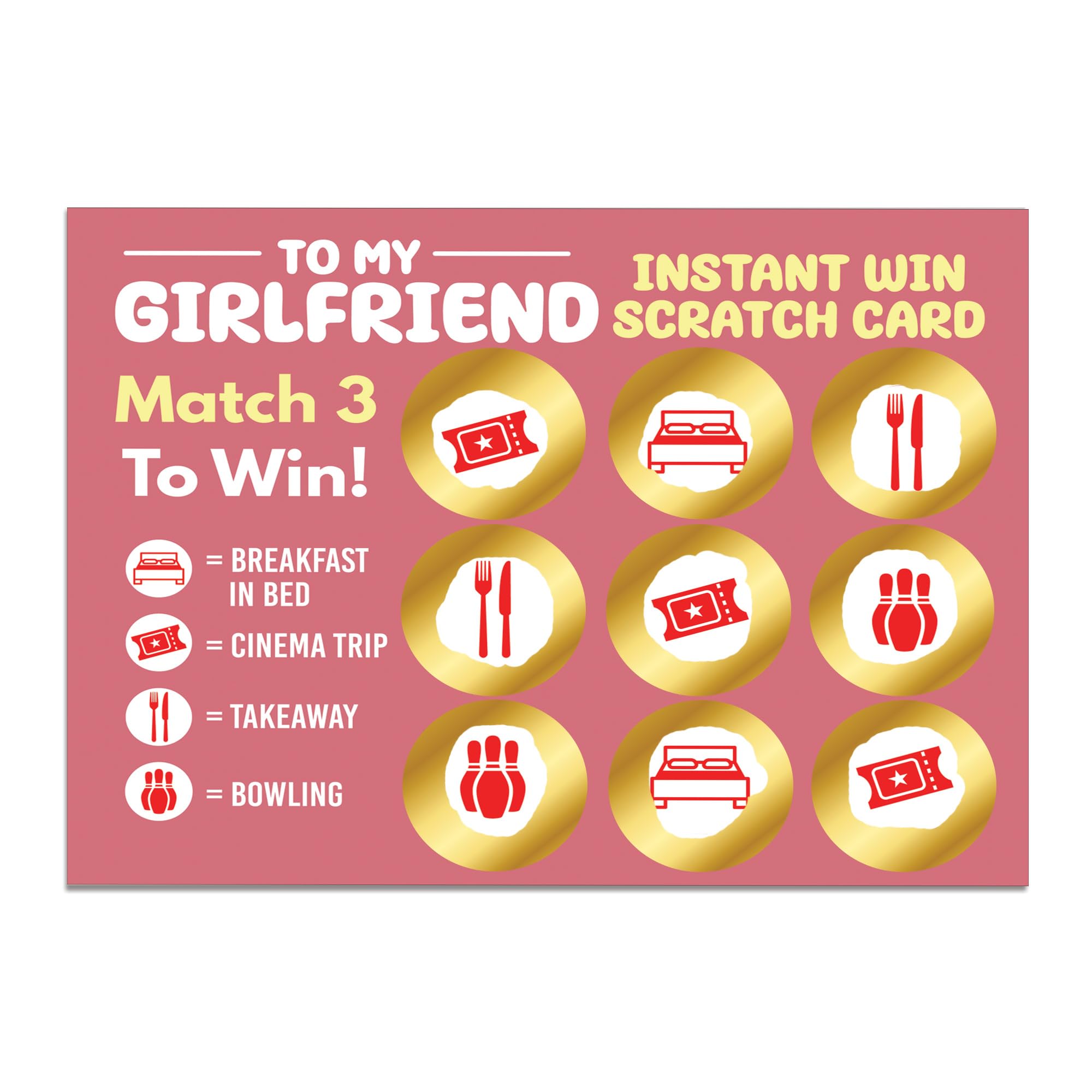 RED OCEAN Girlfriend Gift For Birthday Valentines Day Anniversary Date Night Idea Scratch Card For Her - Cinema Winner