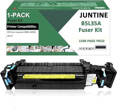 طقم مثبت B5L35A متوافق مع وحدة مثبت HP B5L35A لطابعات HP Color Laserjet M552 M553 M577 M577c M577z M577dn M577f M577cm M553dnm M553xm M577dnm M552dn M553dh M553n M553x150K العائد - 110 فولت