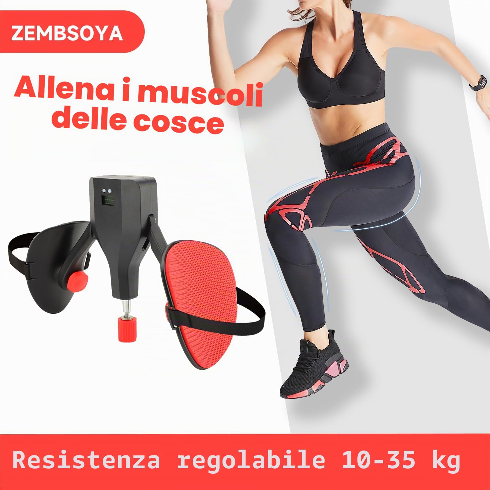 Allenatore per gambe di forza 35 kg a casa Grande Resistenza Uomini E Donne Cosce Allenatore Pc Muscolare Attrezzature per il fitness per la casa Palestra all'aperto