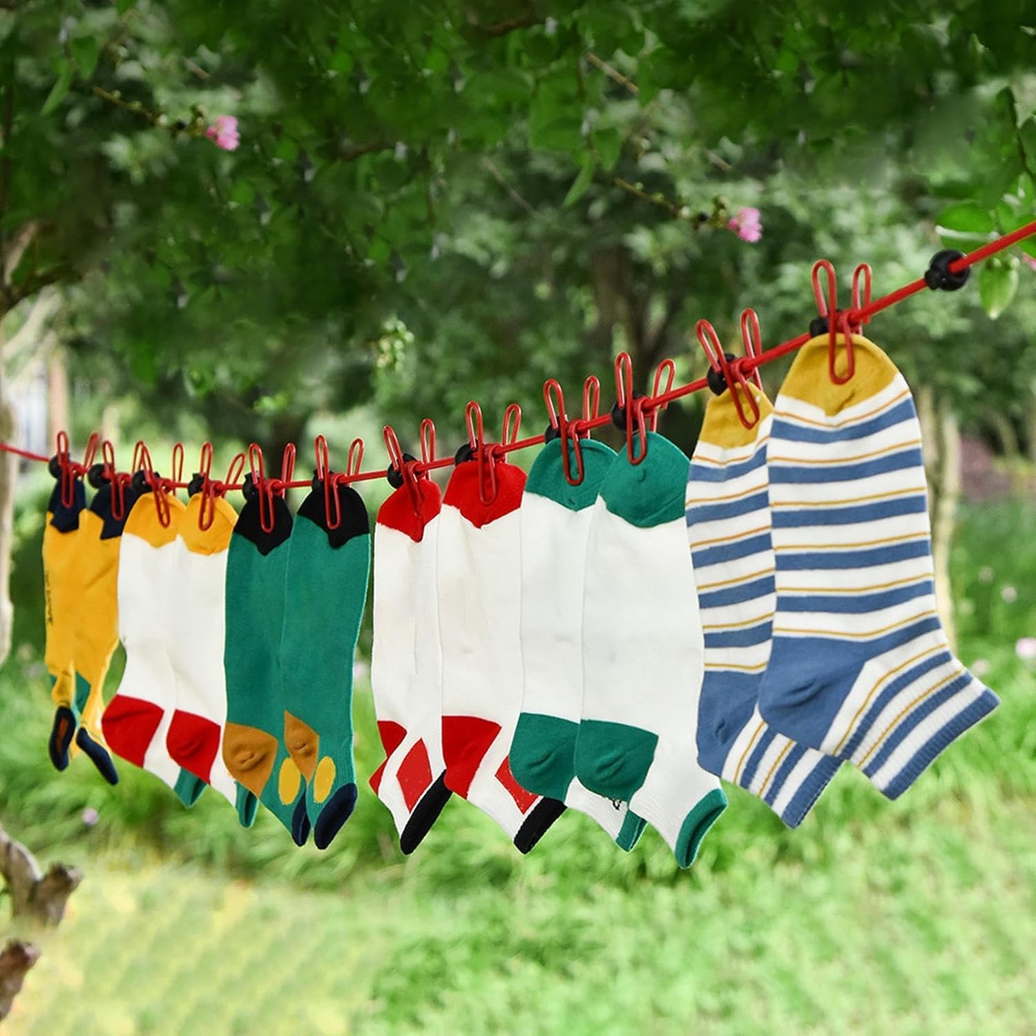 Windproof Clothesline | Travel Washing Lines Rope | Windproof Laundry Clothes Drying Lines for Backyard, Laundry, Balcony