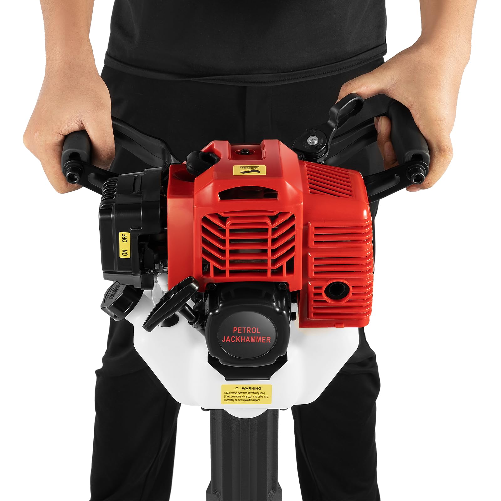 Pala de gasolina de 52 cc para árbol de jardín de 2 tiempos, monocillo: pala de gasolina, pala de gasolina multifunción, 1900 W, pala para plantación de árboles para jardín