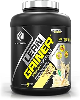 Forzagen Lean Gainer Premium Mass Builder | Mass Gainer Protein Powder for Men & Women | High Calorie Protein, Weight Gain, Bulk, Muscle Building Supplement | Vanilla, 8 lbs. (11 Servings)