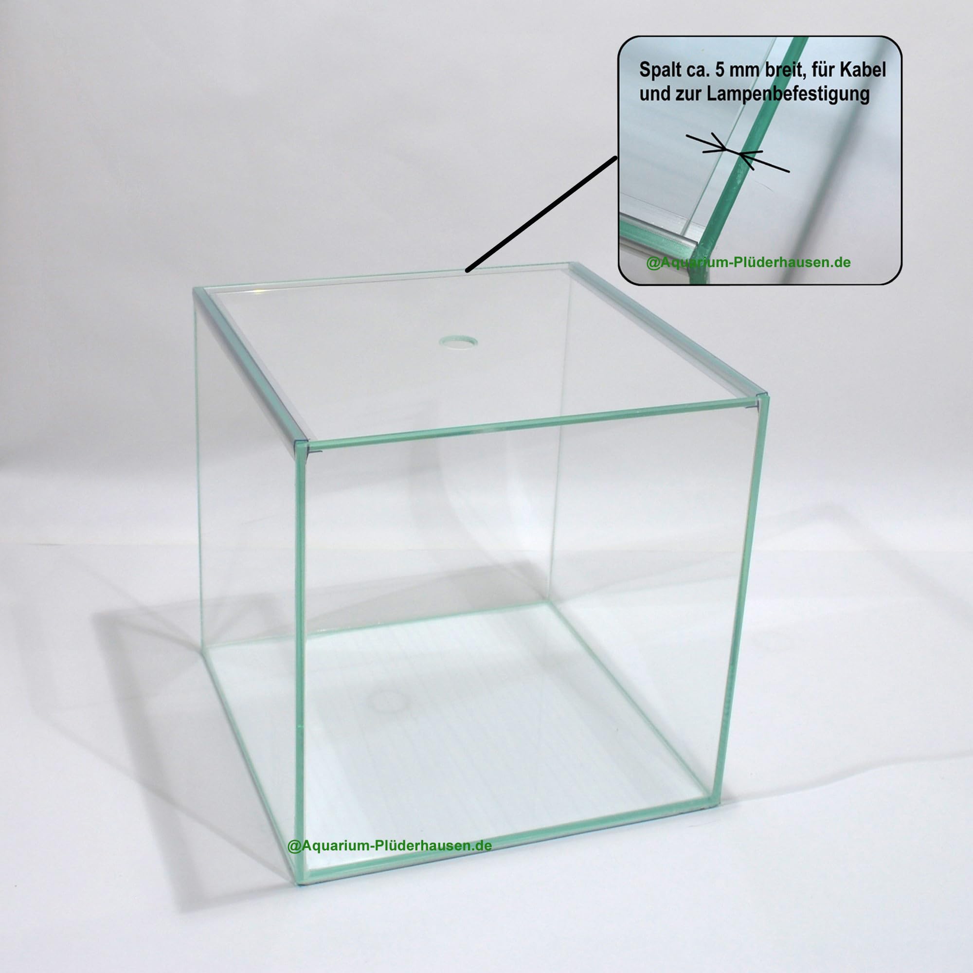 Glas-Aquarium Würfel 30×30×30 cm Ultra Clear Weißglas Nano Cube