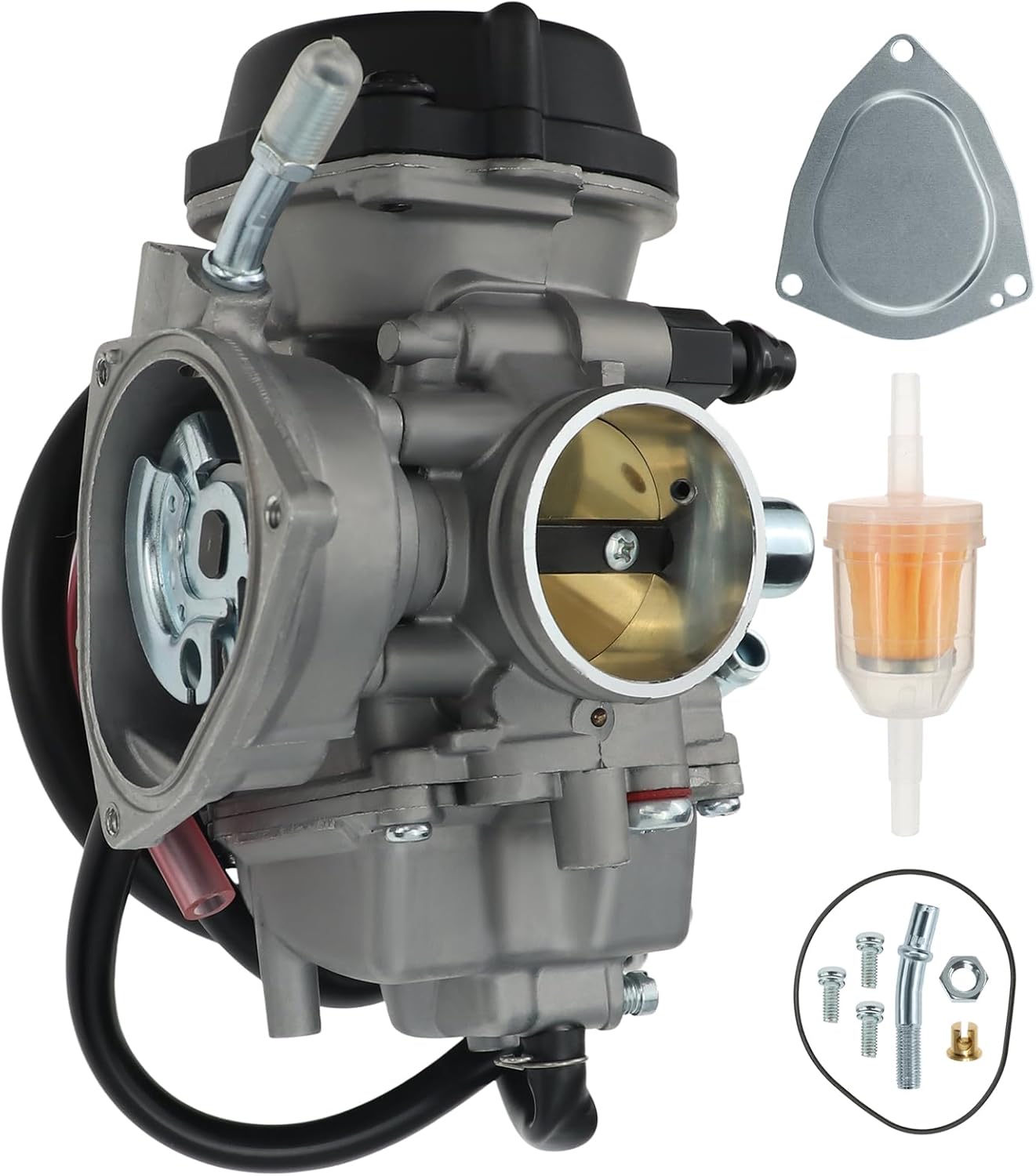 LTZ400 Carburetor Fits for Suzuki Quadsport 400 2003 2004 2005 2006 2007 ATV Carb With Air Filter&Fuel Valve Petcock