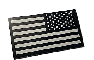 Reversed Black and White American Flag IR Infrared Reflective Flag Tactical Morale Patch - Empire Tactical USA