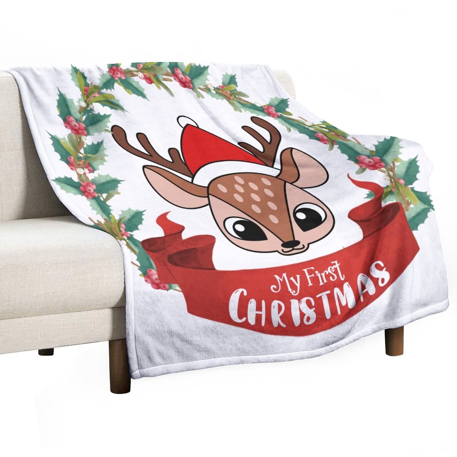 Couverture chaude de Noël 130x150 cm pour des soirées cocooning en famille