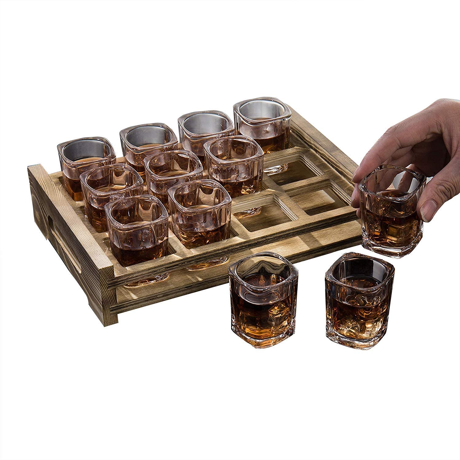Raghavendra Sarkar® Heavy Base Straight Shot Glass Vodka Tequila Shot Glasses Crystal Glass Transperent(65 Ml) (12) 3