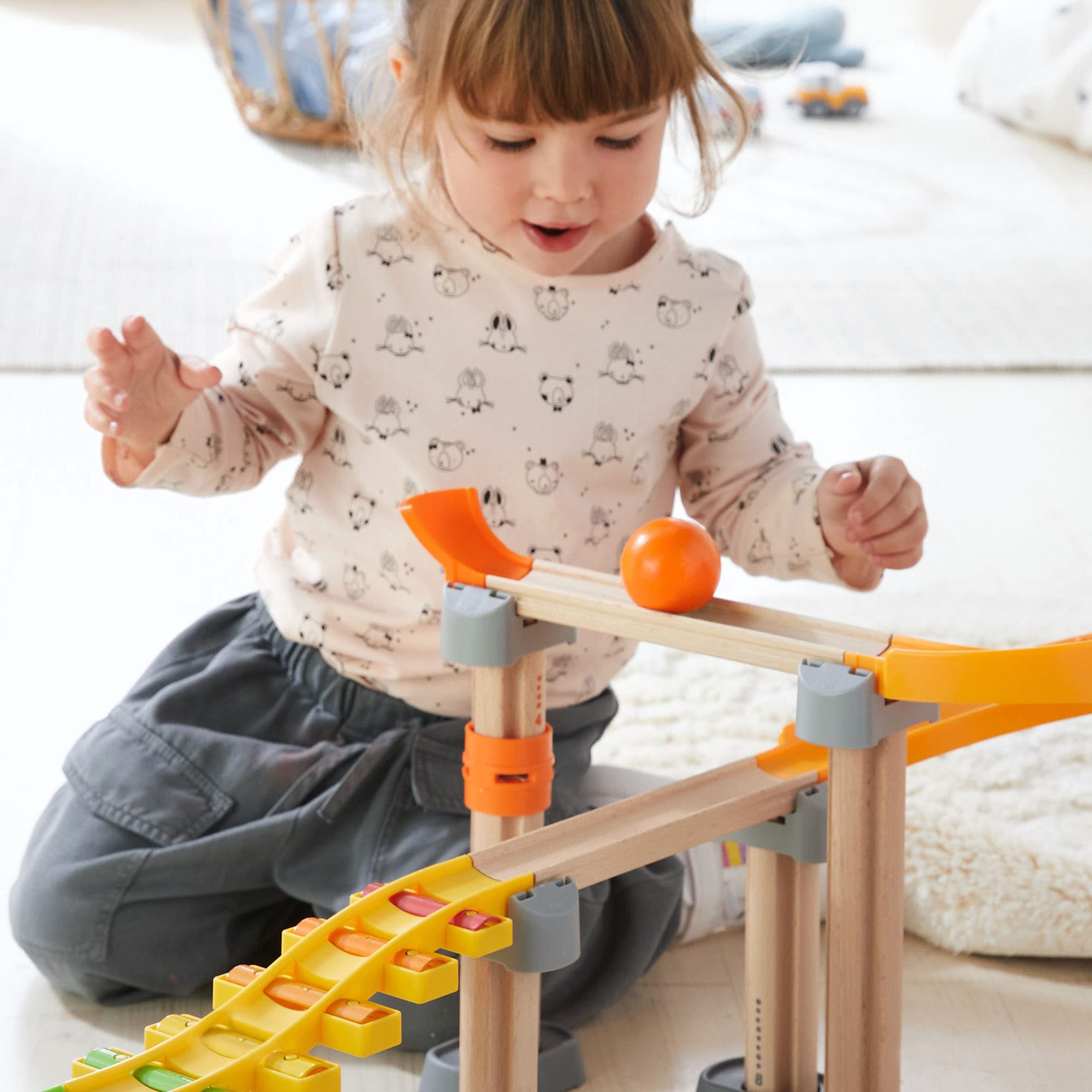 HABA 306744 - Kullerbü Kugelbahn Melodie-Domino, Erste Kugelbahn Grundpackungen ab 2 Jahren, made in Germany Bunt