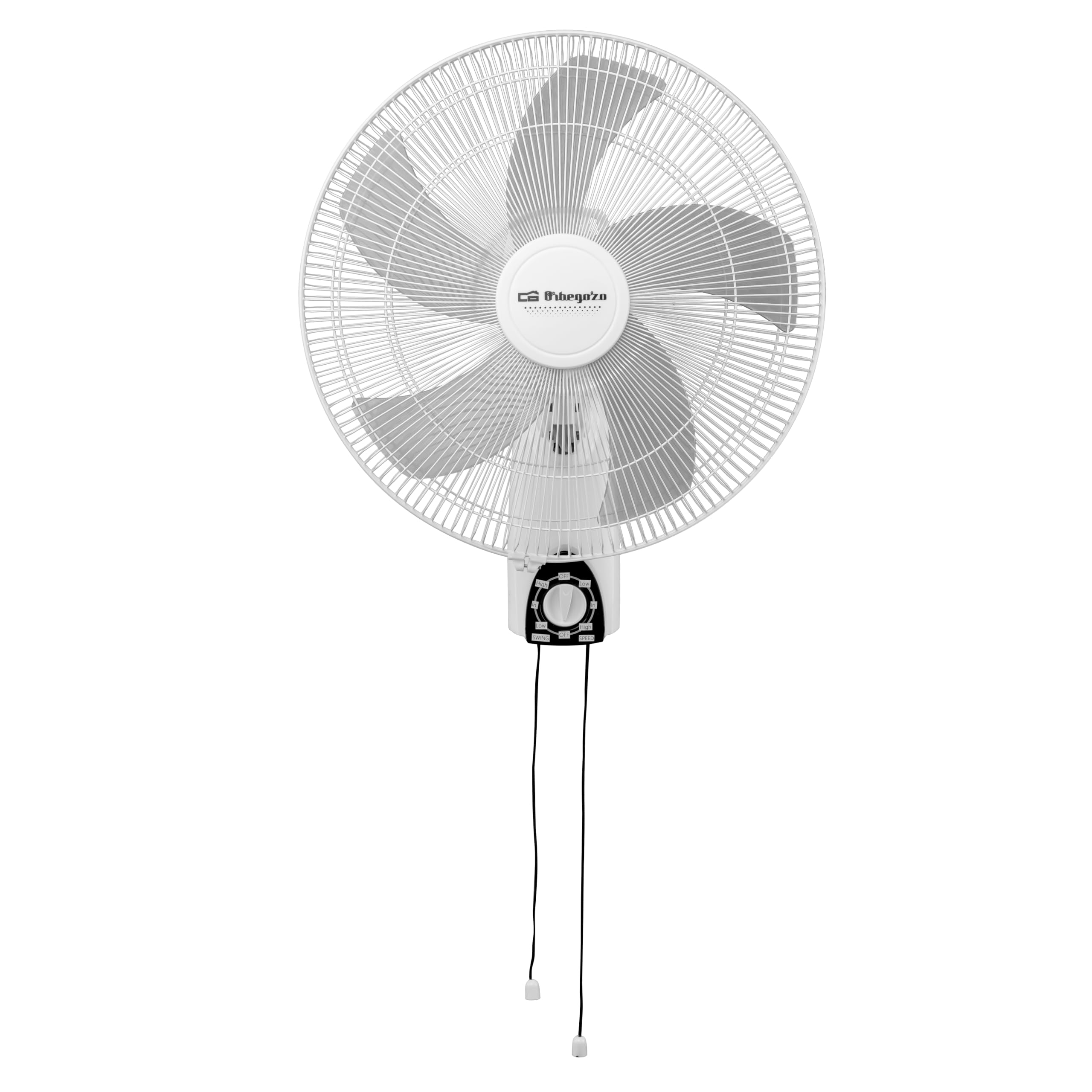 Orbegozo WF 1040 Wandventilator, 45 W, 40 cm, mit 3 Betriebsmodi und 3 Geschwindigkeiten, 5 gebogene Flügel, leises aerodynamisches Design, spart Platz im Innenraum