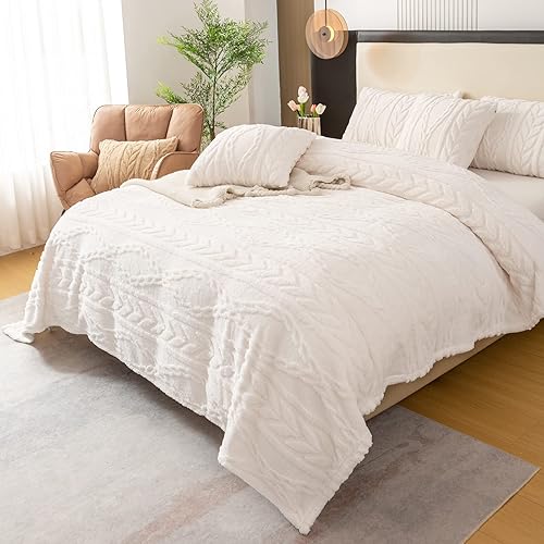 Miniatura 3 de YUSOKI - Cobija de vellón con diseño 3D elegante, supersuave y cálida, gruesa y mullida, para sofá, cama, silla, adolescentes, mujeres y hombres,