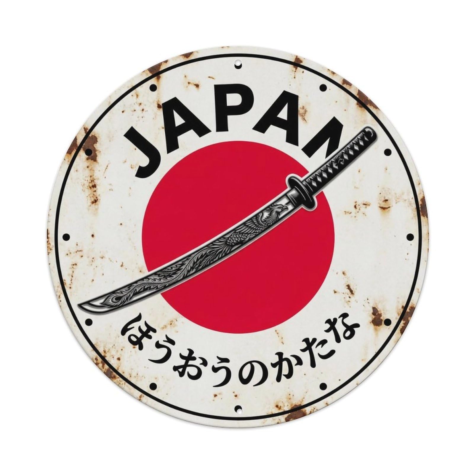 Phoenix Sword Japan Blade Weapon Historic Metal Tin Sign