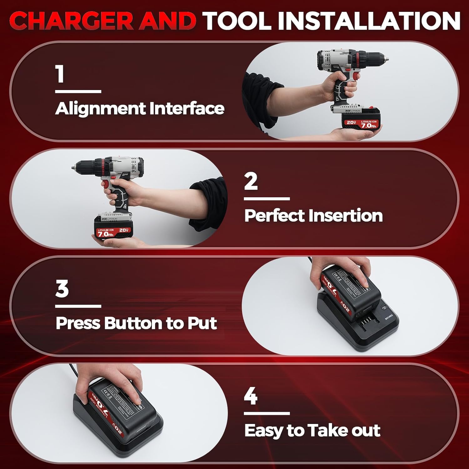 Upgraded 2Pack PCC685L 7.0Ah Replacement for Porter Cable 20V Battery Compatible with Porter Cable Battery PCC680L PCC682L PCC699L PCC600 PCC640 PCC740B PCC601LA Cordless Power Tools