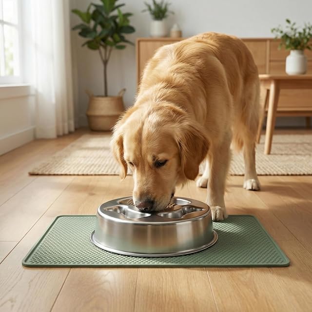 Foto 6 de 7 de Nivofu Comedero Perro Antivoracidad Inoxidable, para Perros Medianos y Grandes, con Comida Seca y Húmeda