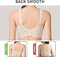 Vista 2 de Baetty Sujetadores minimizadores para mujer sin aros ligeramente acolchados cobertura completa 6170