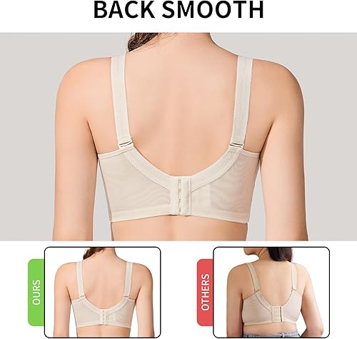 Miniatura 2 de Baetty Sujetadores minimizadores para mujer sin aros ligeramente acolchados cobertura completa 6170