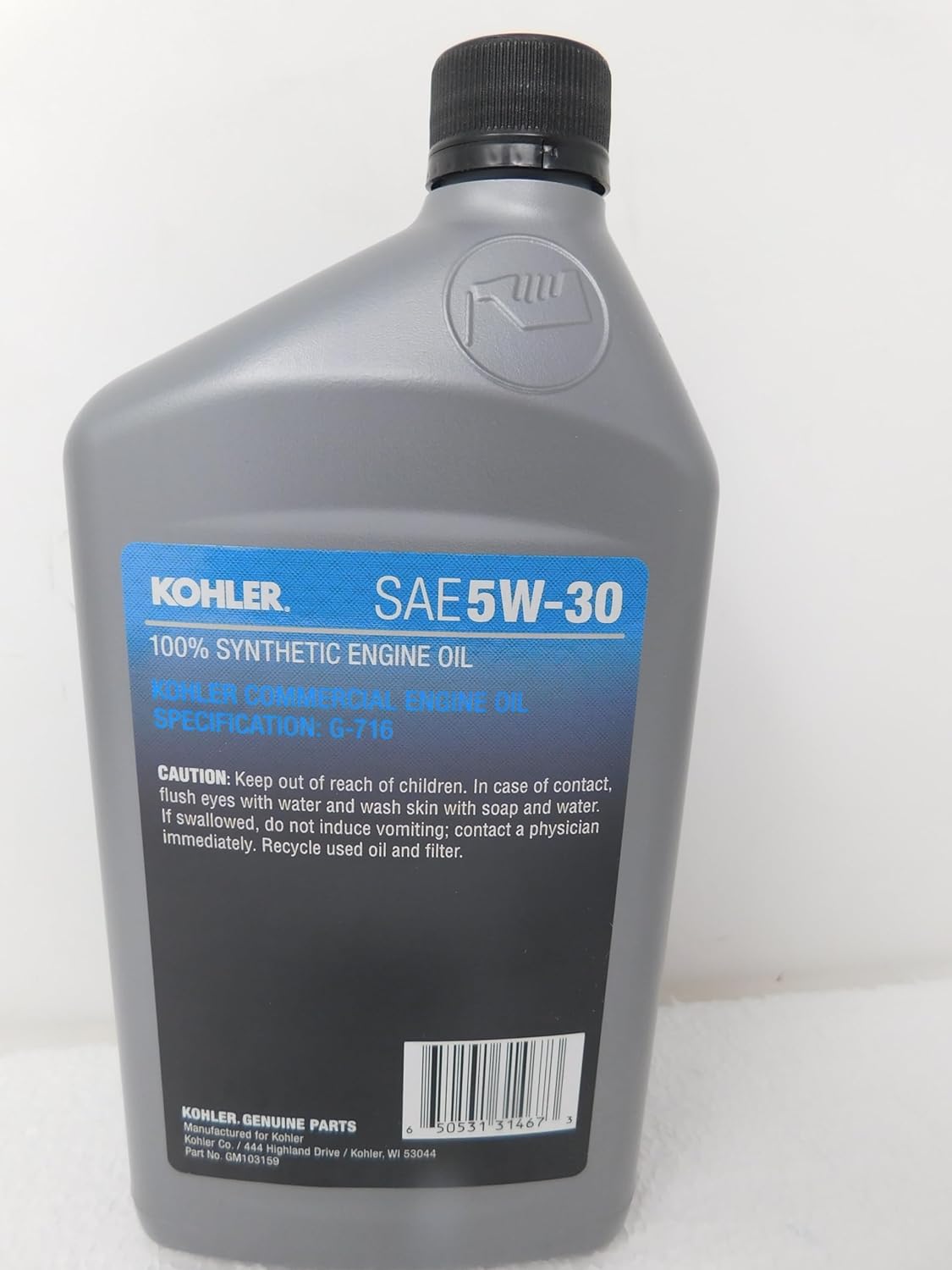 Kohler 5W-30 Full Synthetic Oil Change Kit 2 Quarts oil and Filter
