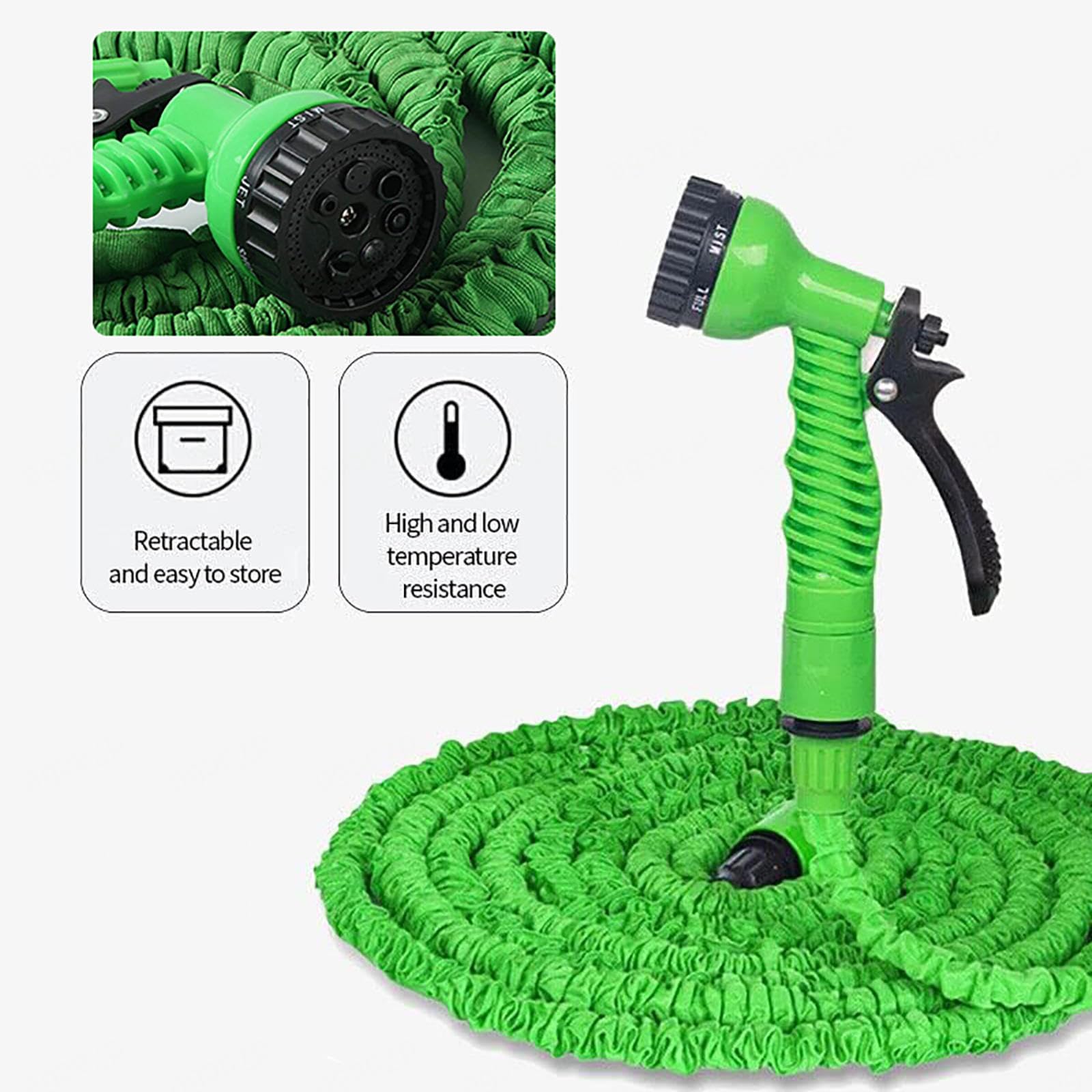 Tubo Lattice Verde Tubo Da Giardino Espandibile 100 Piedi - Verde Lattice, Flessibile, Con Ugello Spruzzatore Tubo Pvc 100 - Foto 10