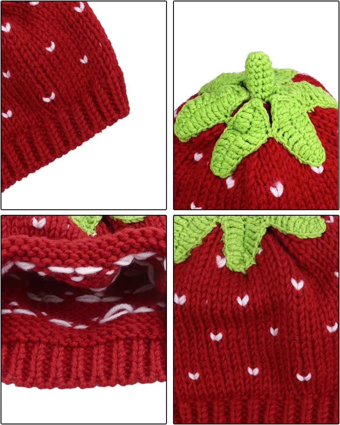 レディースウィンタービーニーかわいいフルーツニットビーニーハットノベルティファッションスカルスキーキャップ