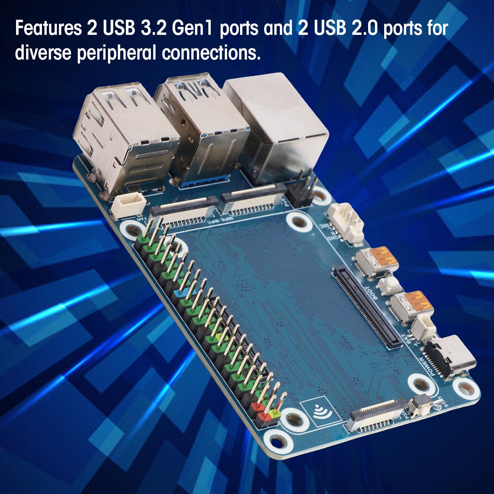 Scheda Adattatore per Computer a Scheda Singola con Porte USB Gigabit Ethernet e Intestazione Integrata per Applicazioni Multimediali 85x56mm 1 unità