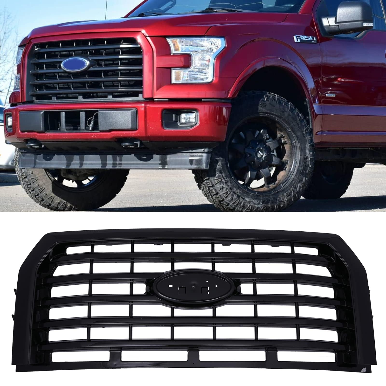 KARPAL Front Bumper Grille for 2015-2017 Ford F-150