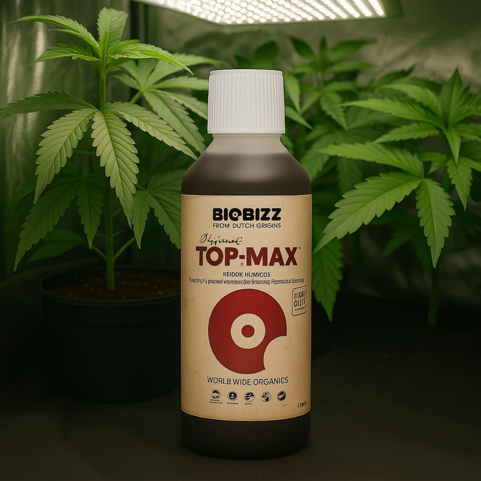 Weedness BioBizz Top Max 1 litres - Engrais Naturel Cultures de tomates en intérieur Orchidées liquides Bonsaïs biologiques NPK