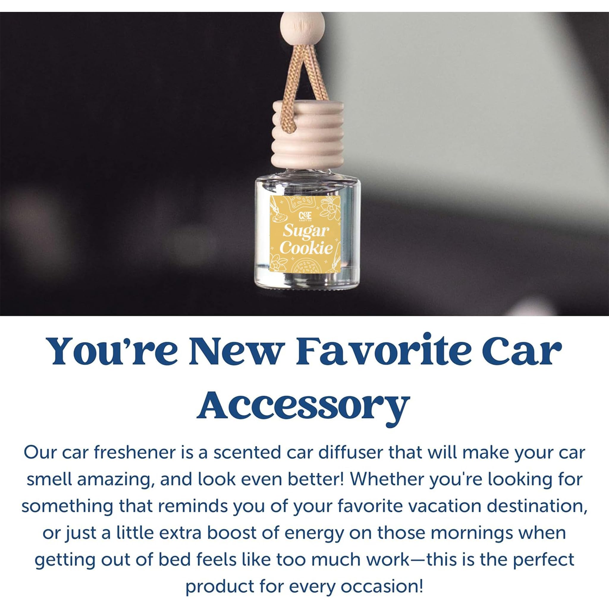 CE Craft Paquete de 2 difusores de aceite de fragancia para colgar en el aire del coche, difusor de ambientador de coche para aceites esenciales, aromas, aromaterapia, difusor de automóvil