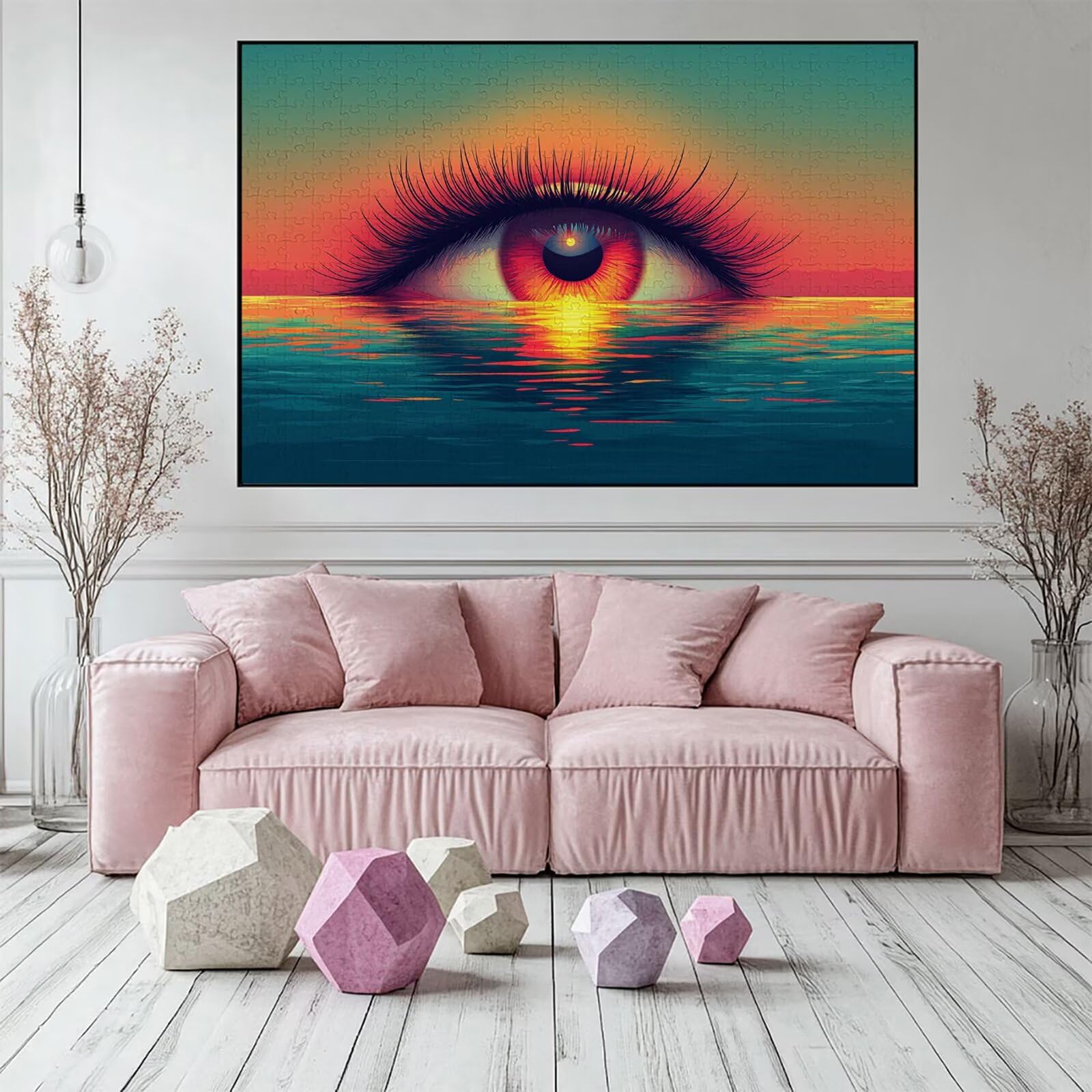 Puzzle 4000 elementów puzzle dla dorosłych jezioro 141 x 87 cm unikalne rzemiosło klasyczne 3D drewniana układanka do rodzinnych gier aktywnych, układanka do samodzielnego wykonania nawet do dekoracji