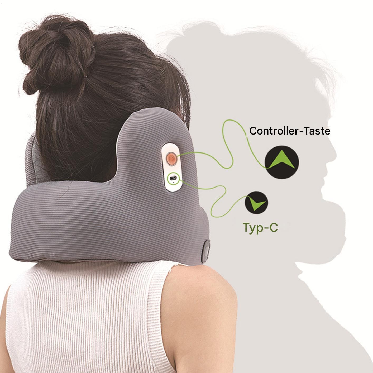 Cuscino Da Viaggio Cervicale Auricolari Wireless E Fibbia Regolabile | Cuscino Per Il Collo Da Viaggio Aereo Auto Escursioni Su Strada Campeggio Casa Studio Adulti Uomini Donne Bambini
