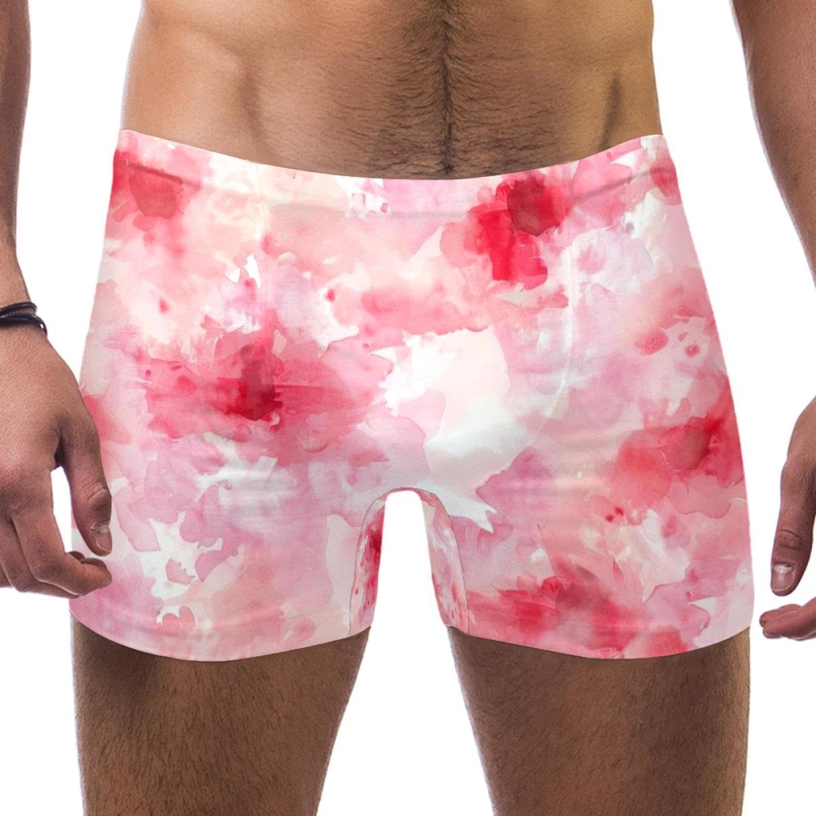 Mens Aesthetic Leopard Print-2554 Jammer Swimsuit Elastic Waistband Short Boxer Swimsuit Board Shorts, XXL,