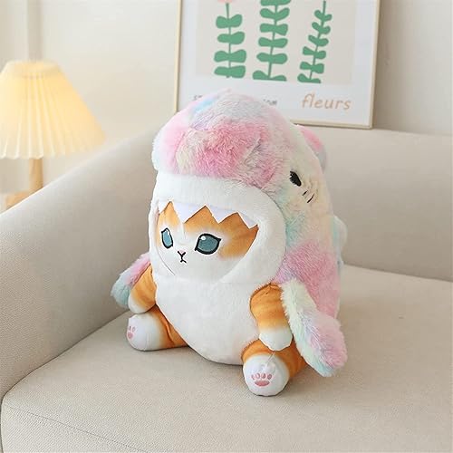 Miniatura 3 de TQJOUJOU Lindo juguete de peluche de gato de tiburón, muñeca de peluche de tiburón de 8 pulgadas, almohada de peluche suave Kawaii para niños y
