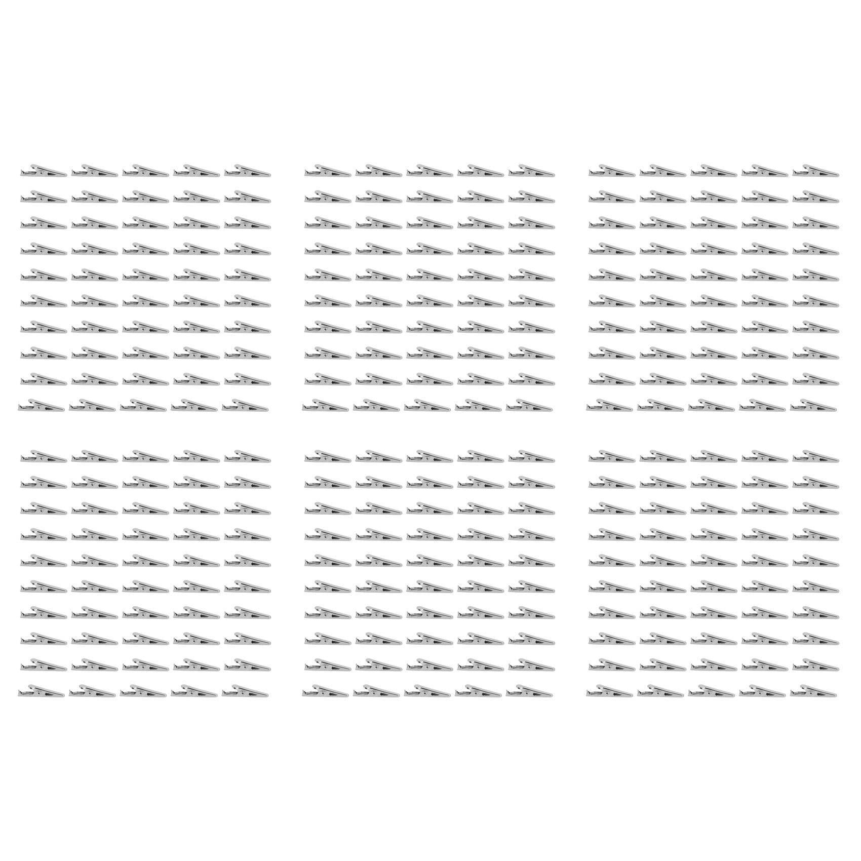 Jnchdghwa Silver Tone 300 Pcs Metal Alligator Clip Crocodile Clamps