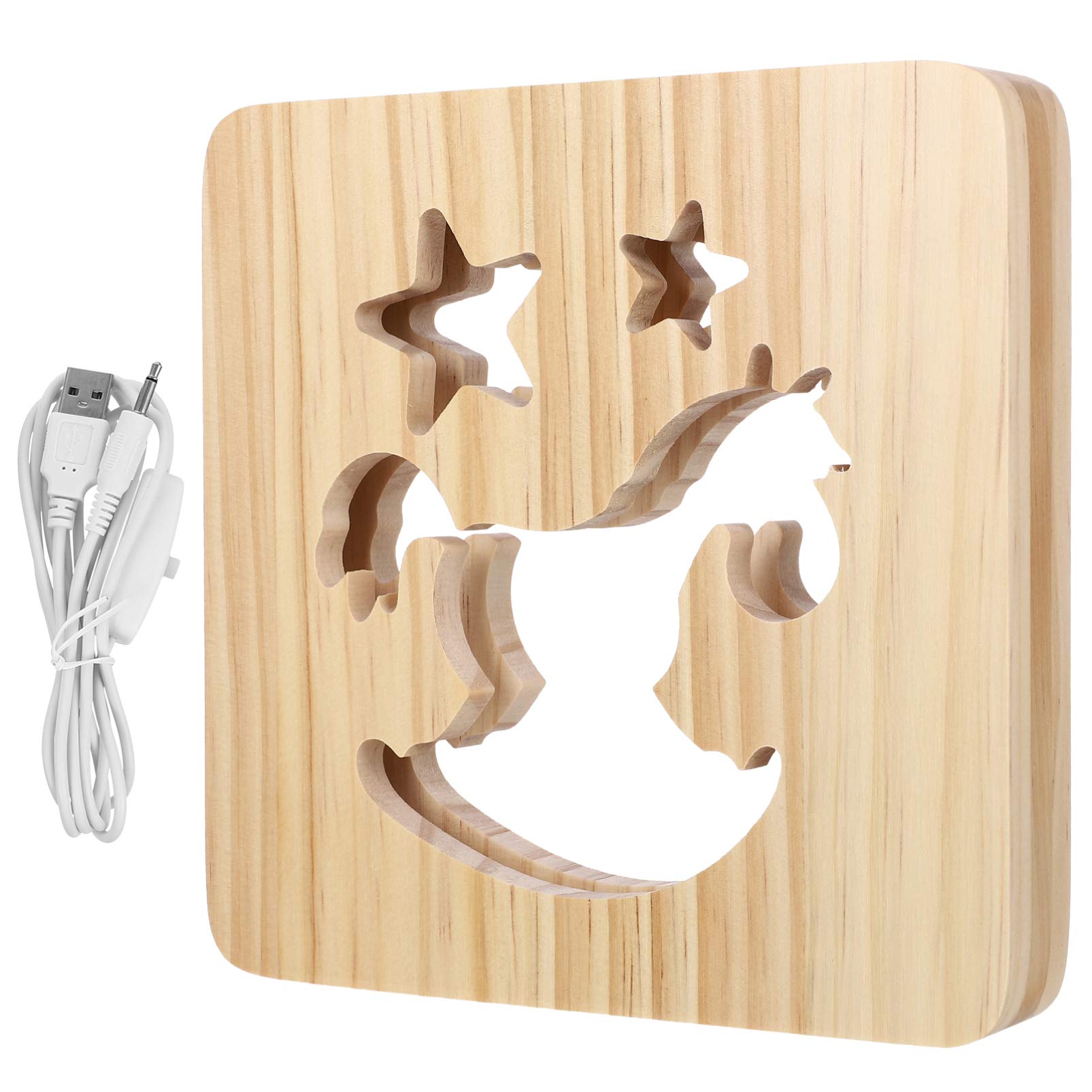 Lampe nuit LED en bois pour lire une histoire aux enfants dans leur chambre