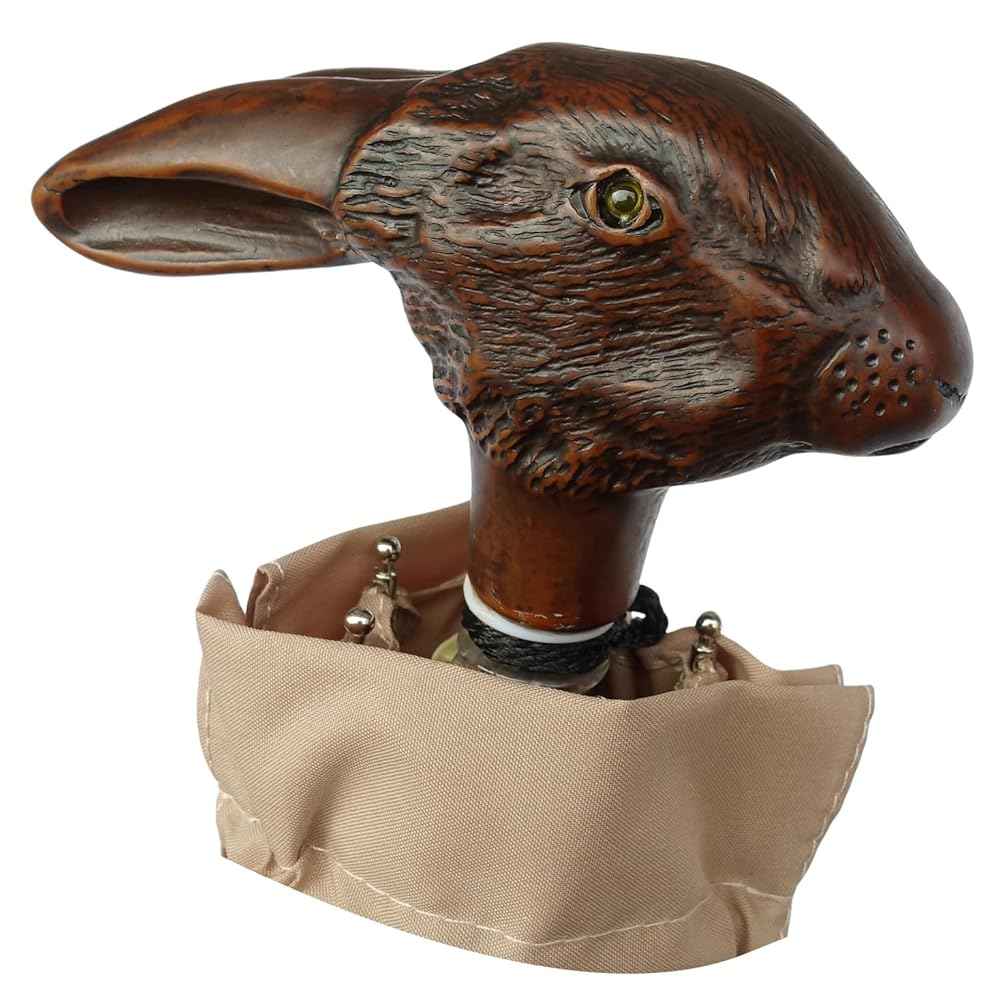 Guy de jean 折り畳み傘 雨/日傘兼用：ウサギ（マロンブラウン