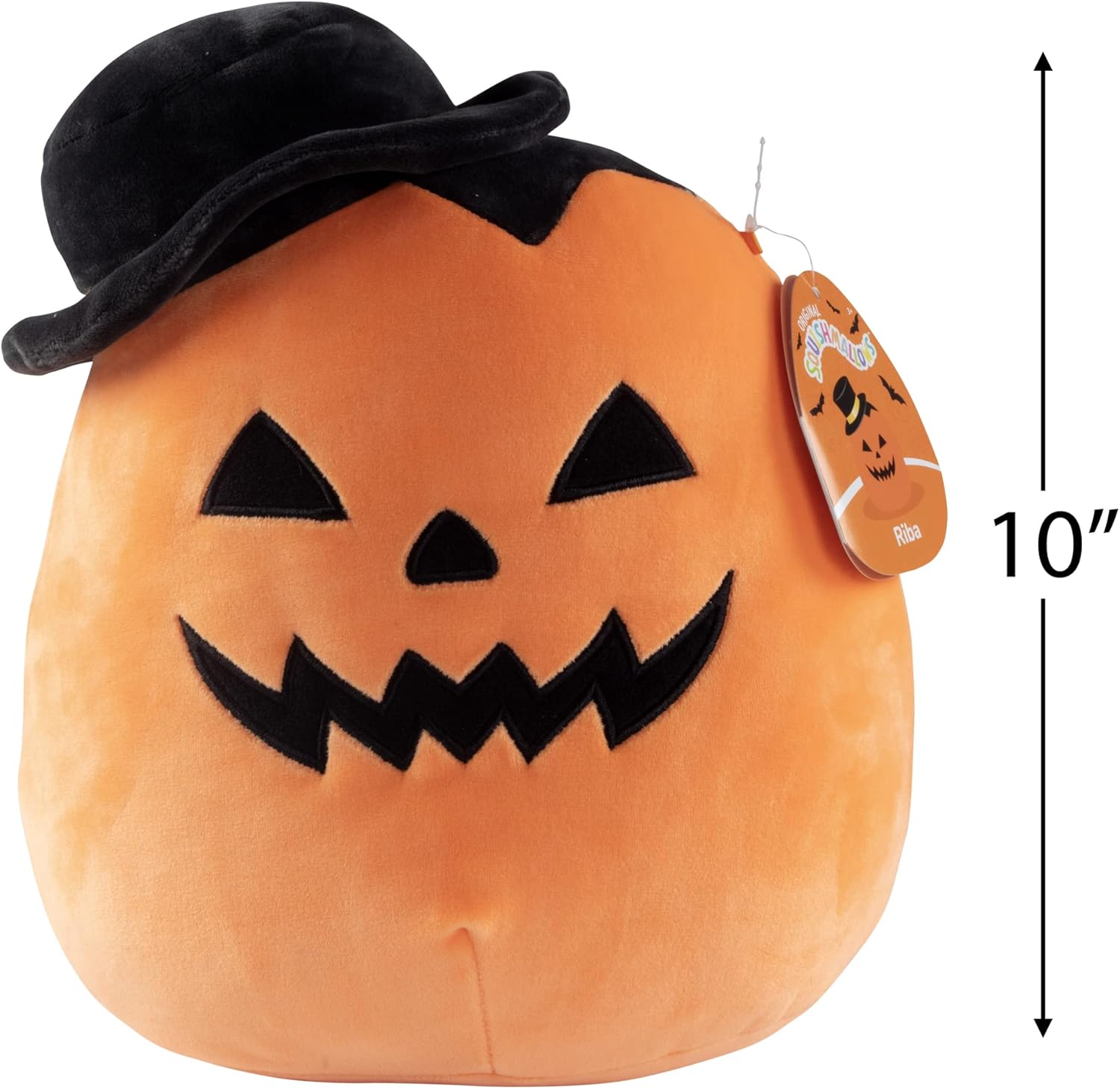 Squishmallows New 10" Riba The Pumpkin with Hat - Official Kellytoy 2022 Plush - Cute and Soft Pumpkin Stuffed Animal Toy - Great Gift for Kids