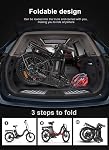 SAMEBIKE Electric Bike for Adults,Top Speed 32KM/H & Long Range 70-90KM,Folding E-Bike with 468WH Removable Battery,Dual Shock Absorber,7 Speed 20 * 2.35" Fat Tire Commuting Off-Road Bicycle