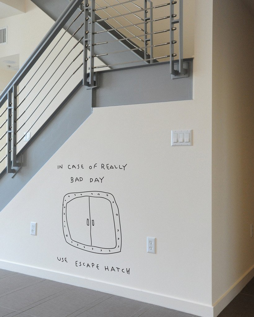 BLIKEscape Hatch Removable Wall Decal | Funny Wall Art | 22 x 29 Inches