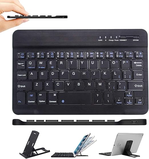 Amazon Com Teclado Inalambrico Ultra Delgado Teclado Bluetooth Inalambrico Ultrafino 7 Pulgadas Bluetooth 3 0 Teclado En Bateria Recargable Para Ipad Apple Samsung Acer Asus Lenovo Lg Tablet Con Windows Android Ios Electronica