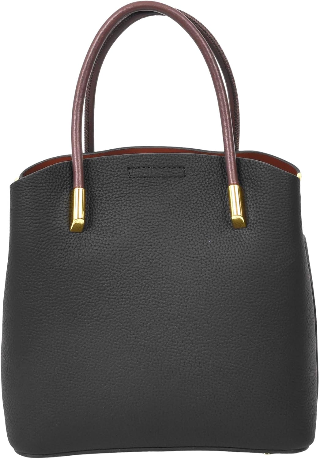 Borsa A Tracolla In Pelle Bovina, Piccola Tote Smart Casual, Con Manici E Due Cinturini Intercambiabili, Dimensioni 22x22x10 Cm, Nera