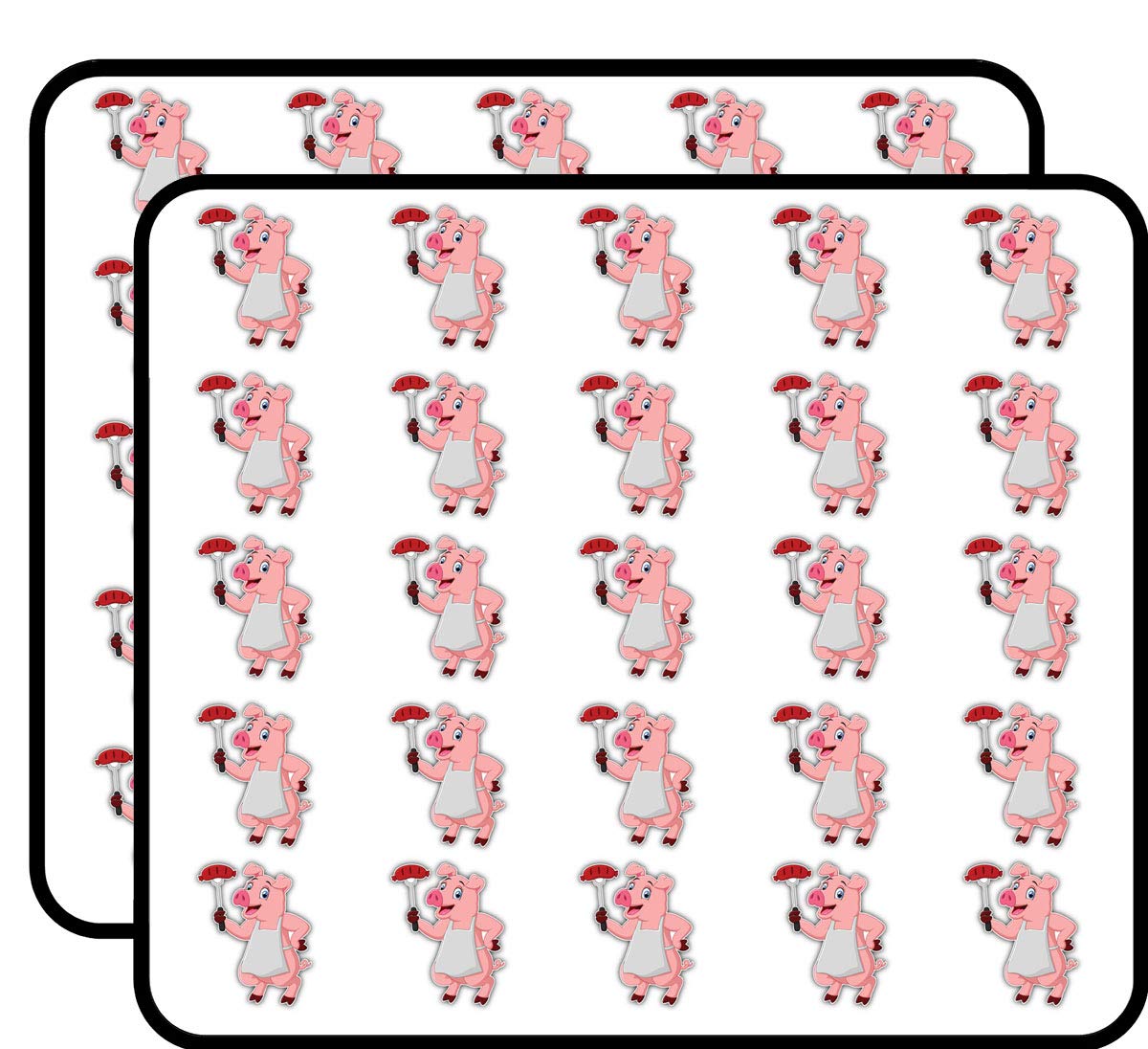 Funny Pig Chef Decorative Scrapbooking Sticker Waterproof Vinyl Stickers for Water Bottle, Laptop & Phone Case – 50 Pack