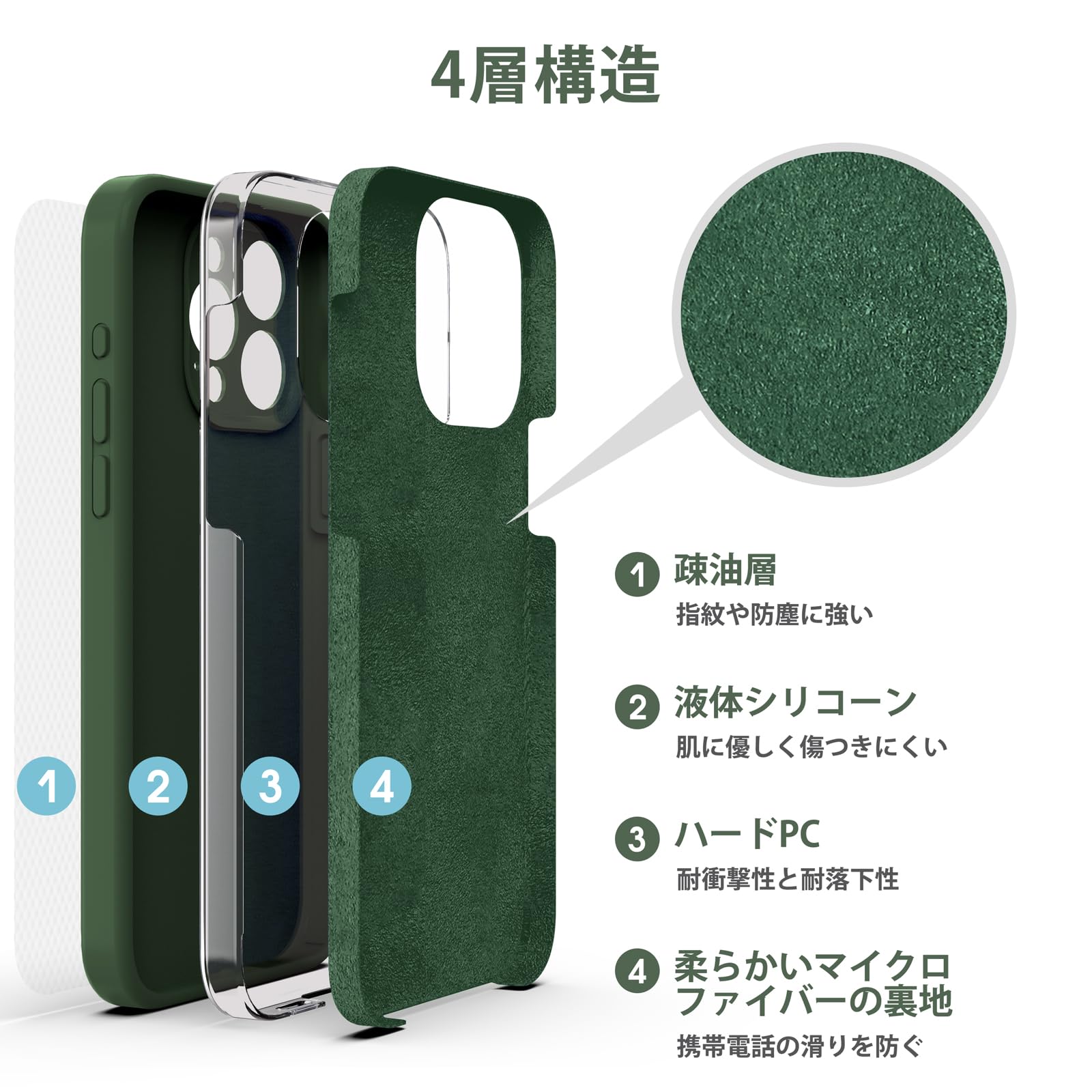 Amazon.co.jp: Supdeal iPhone 15 Pro ケース 対応液体シリコン