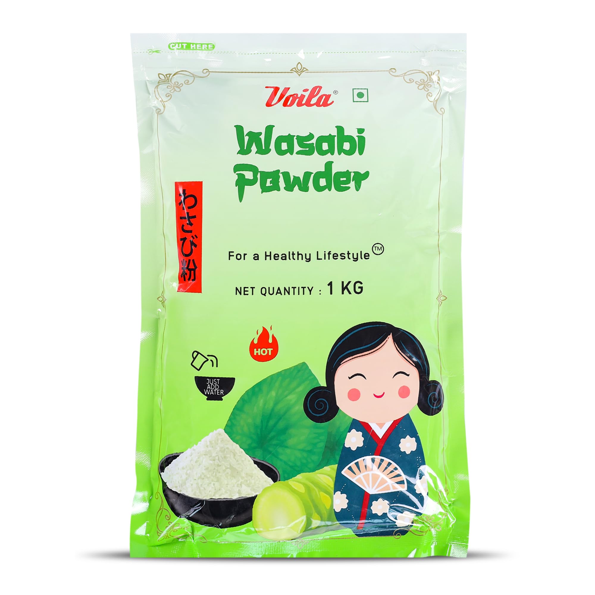 Voila Wasabi Powder 1 Kg | Japanese Horseradish Powder | Ideal