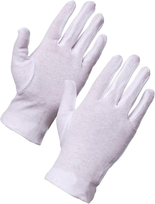 JJ PRIME White Cotton Moisturising Gloves for Women Cotton Gloves for Dry Hands Overnight