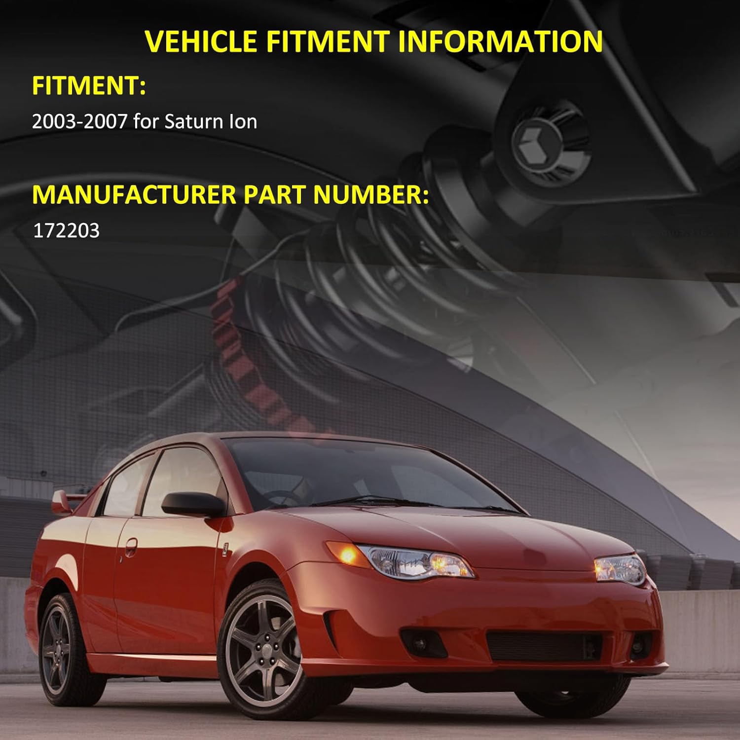 Front Complete Struts With Coil Spring Assembly fit for 2003-2007 for Saturn Ion Quick Suspension Struts Replace 172203