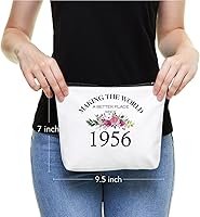 Vista 2 de Fokongna Regalos de cumpleaños para niñas de mamá, papá, abuela, tía, mejores amigos, regalos de cumpleaños para hermana, bolsa de maquillaje, 1954