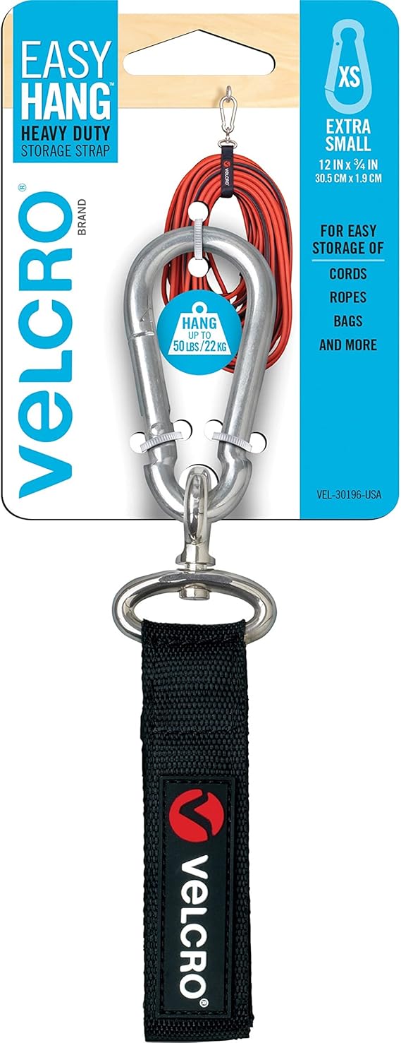 VELCRO Brand VEL30196USA Easy Hang Strap with Carabiner