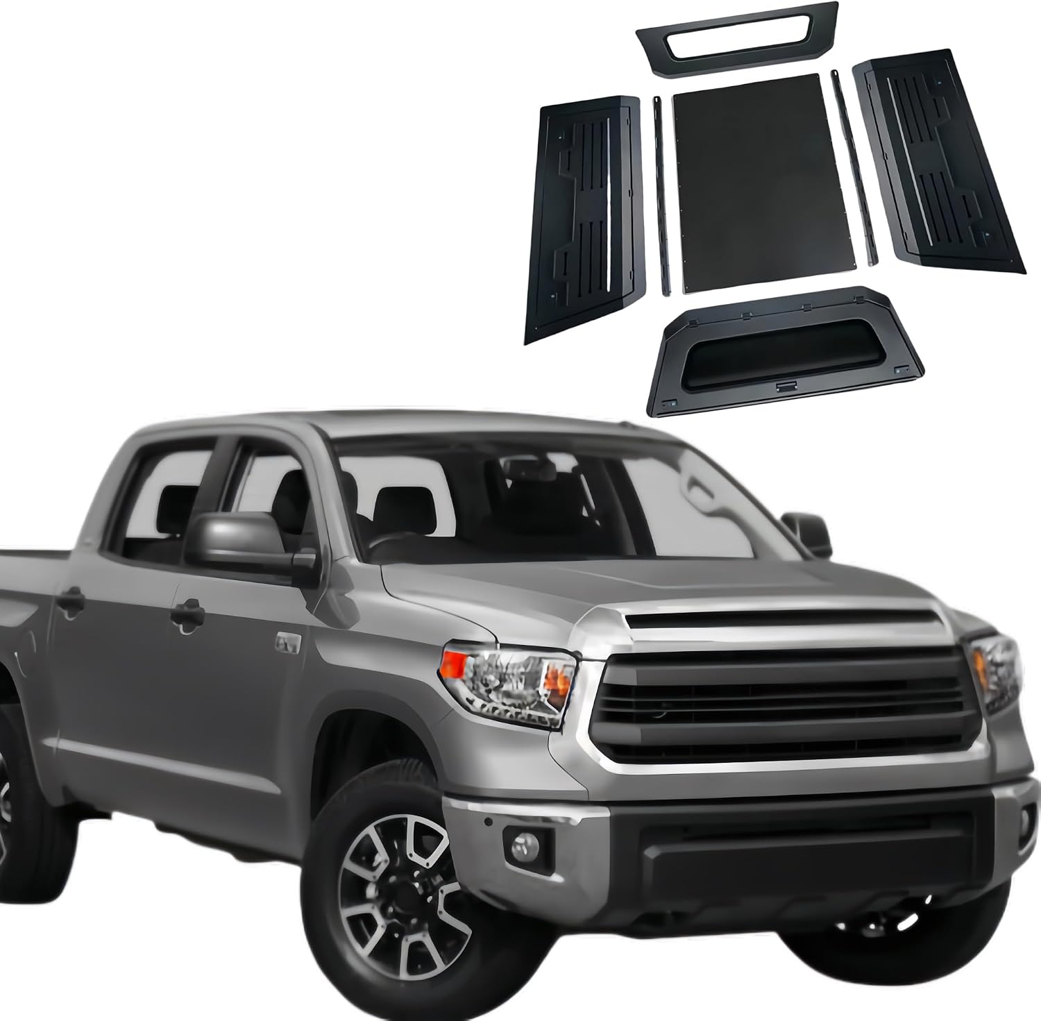 4x4 Truck Canopy Hardtop Canopy Compatible for Toyota Tundra Ii 2023 Double Cab Steel Canopy Pickup Truck