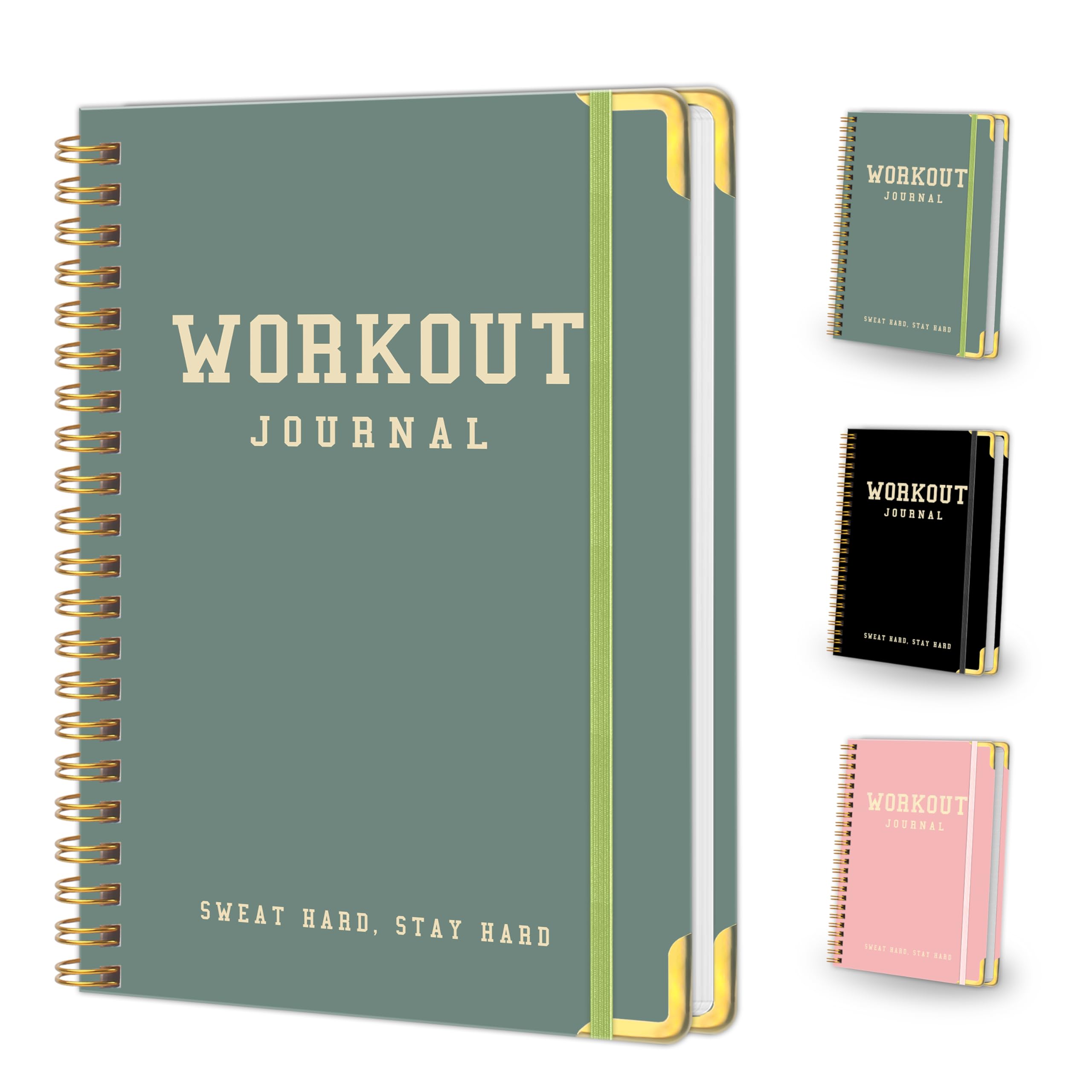 Kamoy Fitness Workout Planner for Women & Men, A5(5.7" x 8.2") Workout Log Planner for Track Gym ＆ Home Workouts, Track Progress, Achieve Your Wellness Goals - Green-picture-28