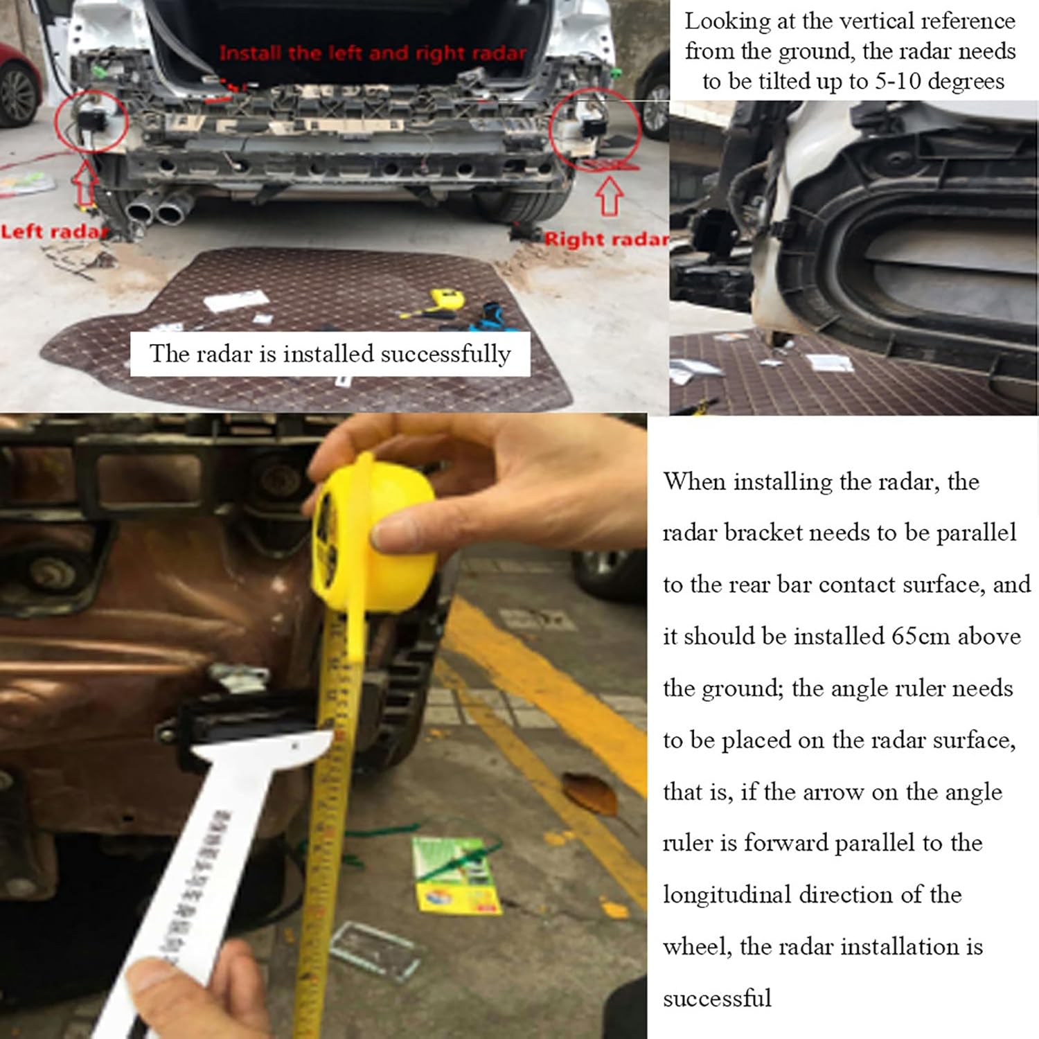 Blind spot Detection Monitoring System kit, bsd Sensor 12v, All Vehicles Alert Backup Assist