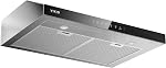 VIKIO HOME 30 Inch Under Cabinet Range Hood 900 CFM, Dual Motor Powerful Kitchen Vent Hood, Gesture & Touch Control, Ultra Quiet DC Motor, Dishwasher-Safe Filters, LED Lights, Black