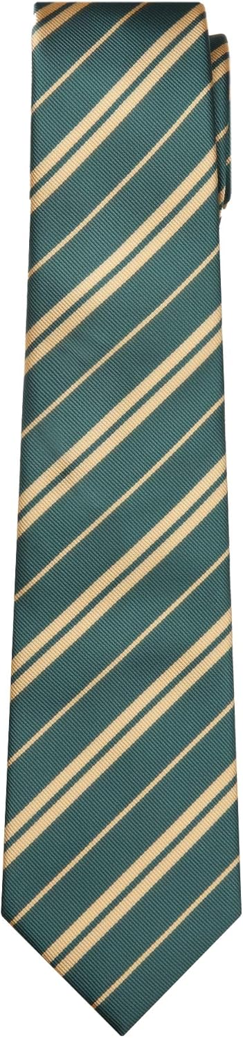 Jacob Alexander Woven Double Stripe Men's Extra Long Neck Tie - Hunter Green Gold at  Men’s Clothing store